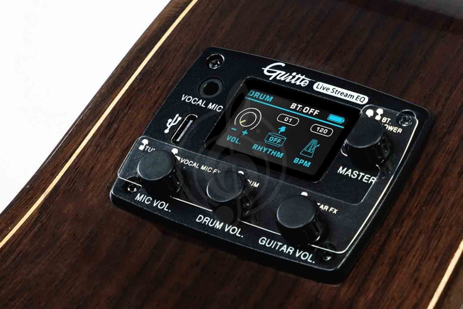 Звукосниматель для акустической гитары Guitto GGP-05 - Звукосниматель для акустической гитары, с вибродинамиком, Guitto GGP-05 в магазине Доминанта мьюзик - фото 1