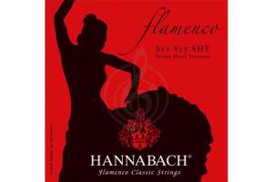Изображение Hannabach 827SHT Red FLAMENCO - Комплект струн для классической гитары желтый нейлон/посеребренные
