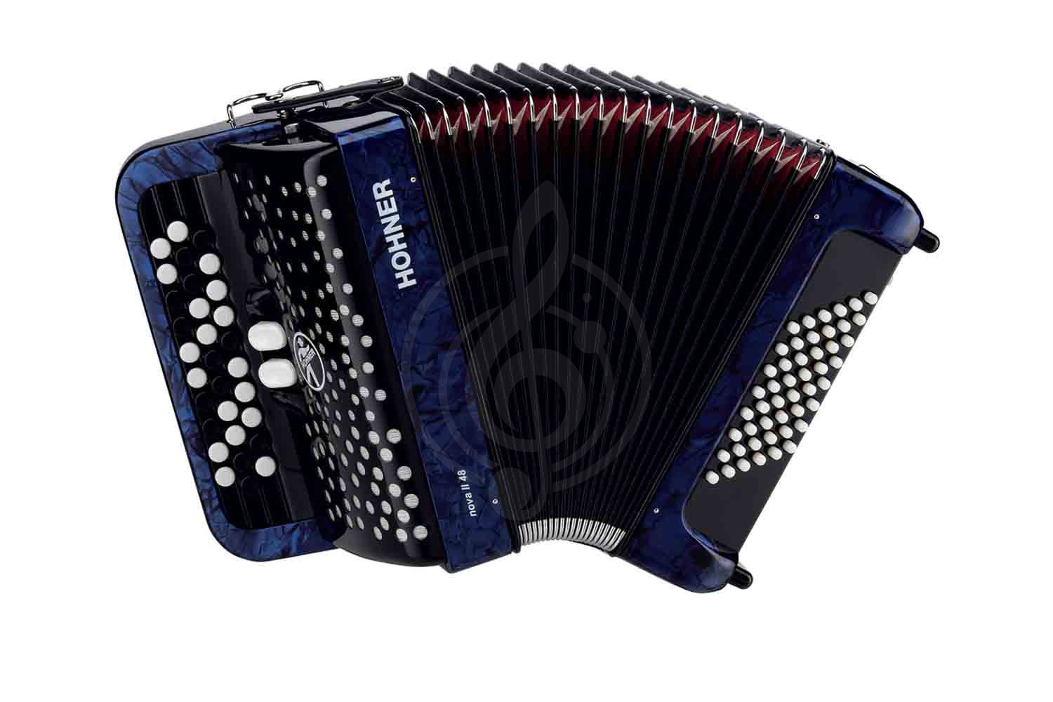 Кнопочный аккордеон Hohner A4254 NOVA II 48 Blue - Аккордеон кнопочный, Hohner A4254 NOVA II 48 Blue в магазине DominantaMusic - фото 1