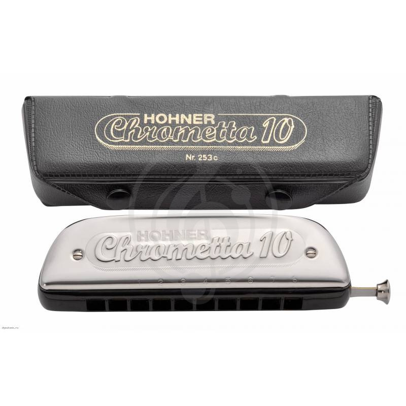 Хроматическая губная гармошка Хроматические губные гармошки Hohner HOHNER Chrometta 10 - Хроматическая губная гармошка M25301 - фото 3