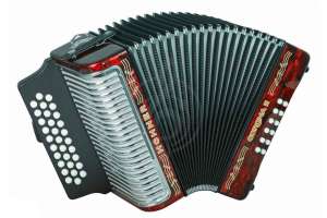 Изображение HOHNER Corona II FBbEb red - Аккордеон диатонический Хонер