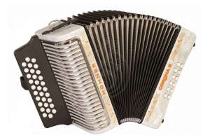 Изображение HOHNER Corona II FBbEb white - Аккордеон диатонический Хонер