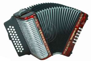Изображение HOHNER Corona II GCF red - Аккордеон диатонический Хонер