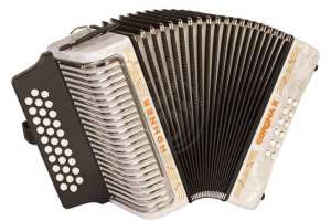 Изображение HOHNER Corona II GCF white - Аккордеон диатонический Хонер