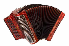 Изображение HOHNER Corona II XTREME EAD red - аккордеон диатонический