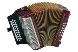 Изображение HOHNER Corona III BbEbAb red - Аккордеон диатонический Хонер
