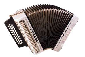 Изображение HOHNER Corona III BbEbAb white - Аккордеон диатонический Хонер