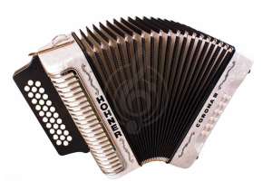Изображение HOHNER Corona III GCF white - Аккордеон диатонический Хонер