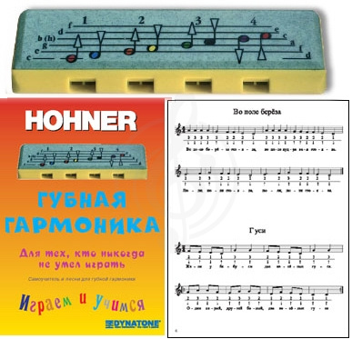 Детская губная гармошка Детские губные гармошки Hohner Hohner Детский набор- гармошка Speedy и самоучитель K91386 - фото 2