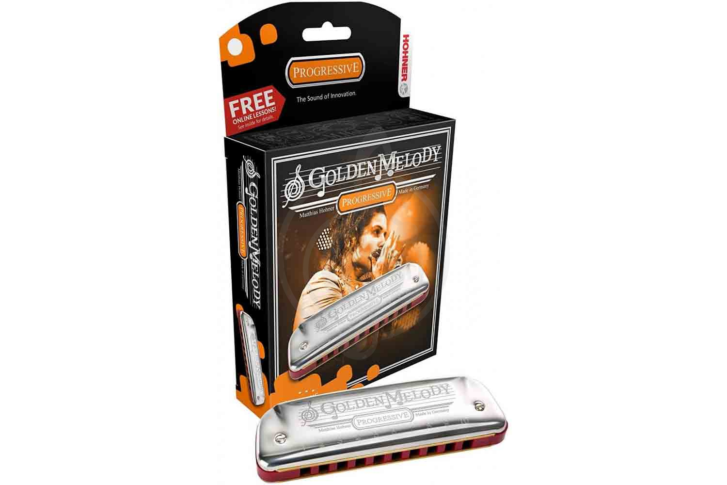 Диатоническая губная гармошка HOHNER Golden Melody 542/20 Db - Губная гармоника диатоническая Хонер,  Golden Melody 542/20 Db в магазине DominantaMusic - фото 1