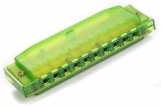 Изображение HOHNER Translucent Green M1110G - Детская губная гармошка
