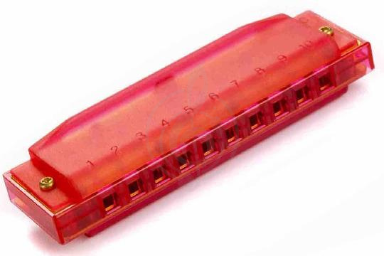 Изображение HOHNER Translucent Red M1110R - Детская губная гармошка