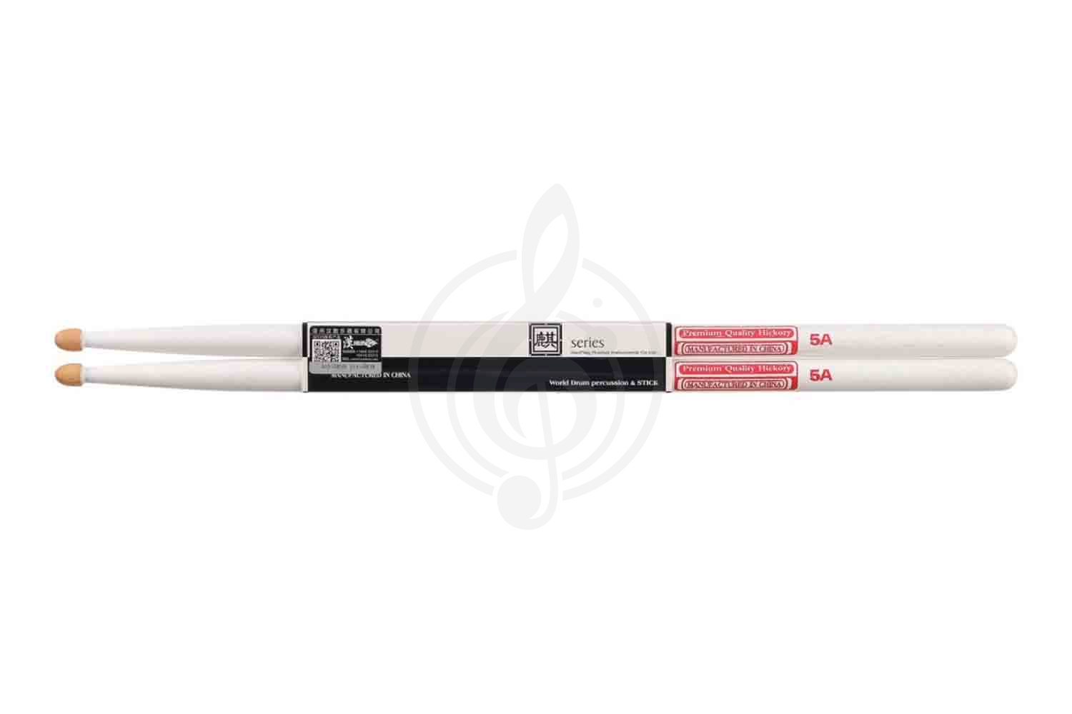 Палочки для барабанов HUN 10103004 Colored Series QI 5A WHITE - Барабанные палочки, орех гикори, белые,  10103004 в магазине DominantaMusic - фото 1