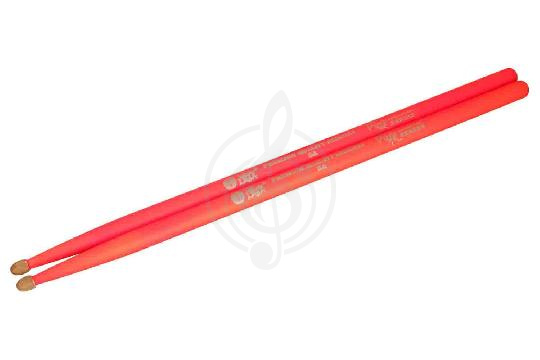 Изображение HUN Fluorescent Series 5A - Барабанные палочки, оранжевые, орех гикори