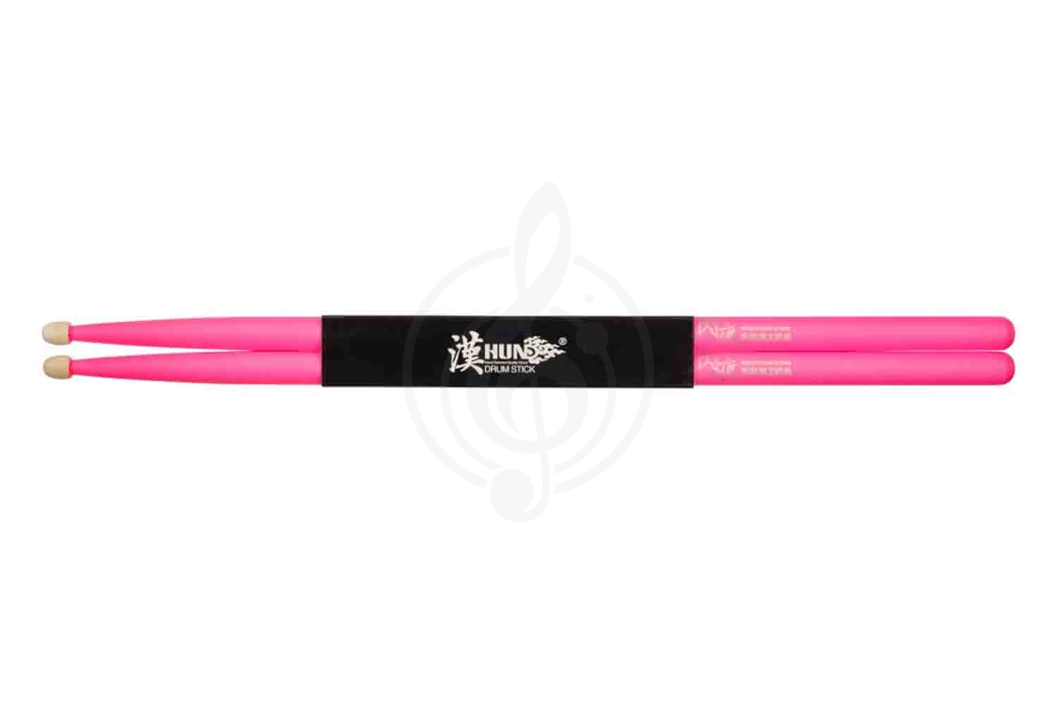 Палочки для барабанов HUN Fluorescent Series 5A - Барабанные палочки, розовые, орех гикори, HUN 10101003002 в магазине DominantaMusic - фото 2
