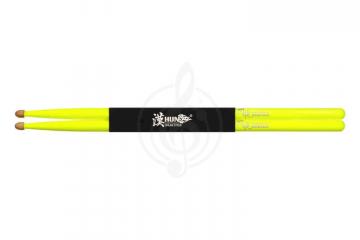 Палочки для барабанов HUN Fluorescent Series 5A - Барабанные палочки, желтые, орех гикори, HUN Fluorescent Series 5A 10101003001 в магазине DominantaMusic - фото 2
