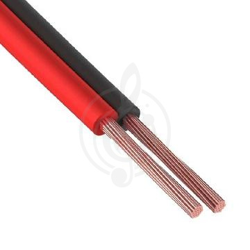 Изображение Invotone IPC1760RN - Акустический кабель, плоский. Цвет красно-черный