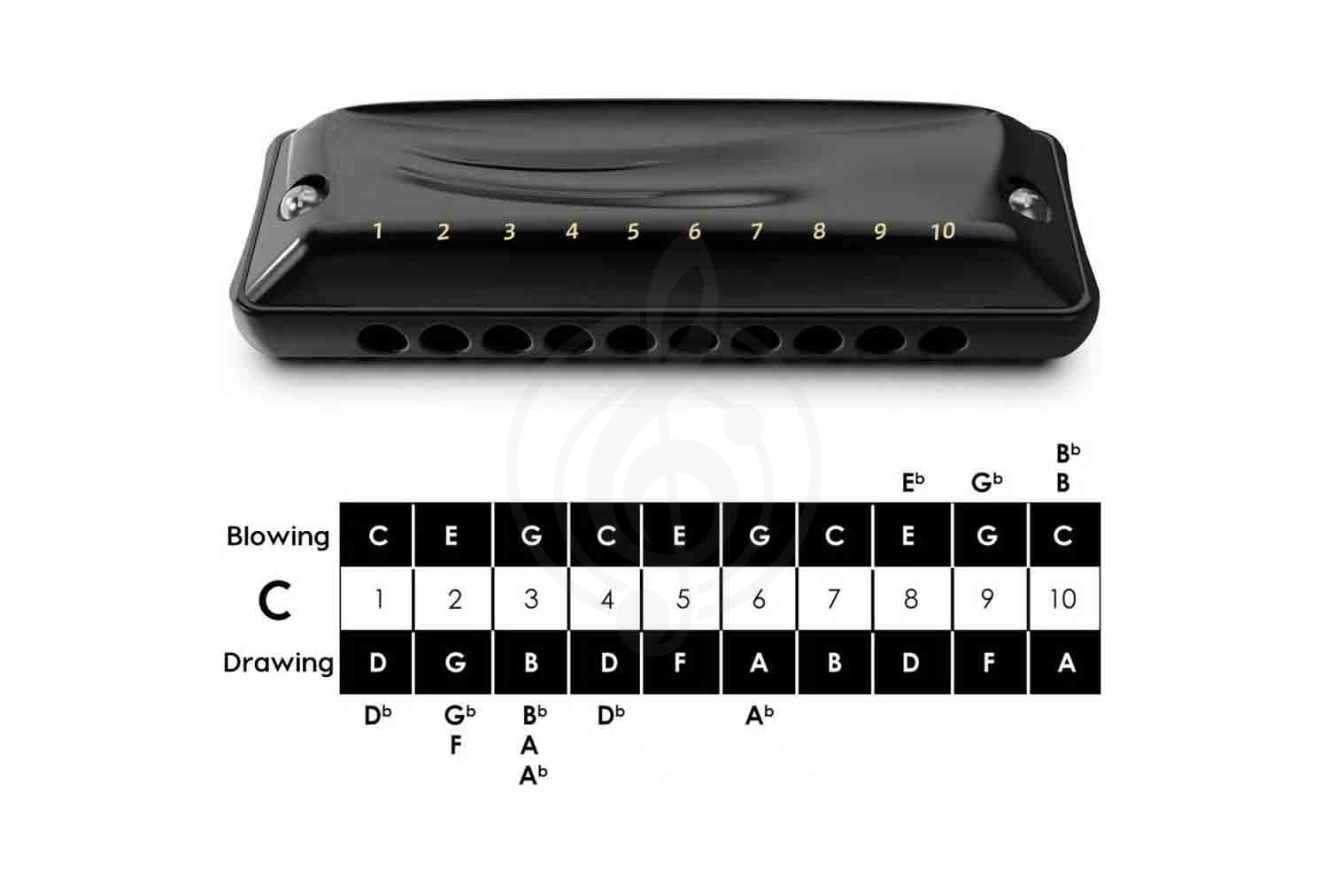 Диатоническая губная гармошка JDR Ninja-C - Губная гармошка, JDR Ninja-C в магазине Доминанта мьюзик - фото 7