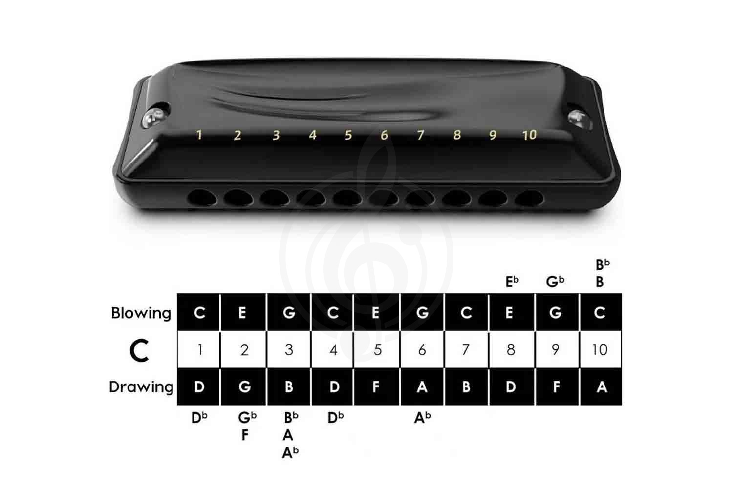 Диатоническая губная гармошка JDR Ninja-G - Губная гармошка, JDR Ninja-G в магазине Доминанта мьюзик - фото 8