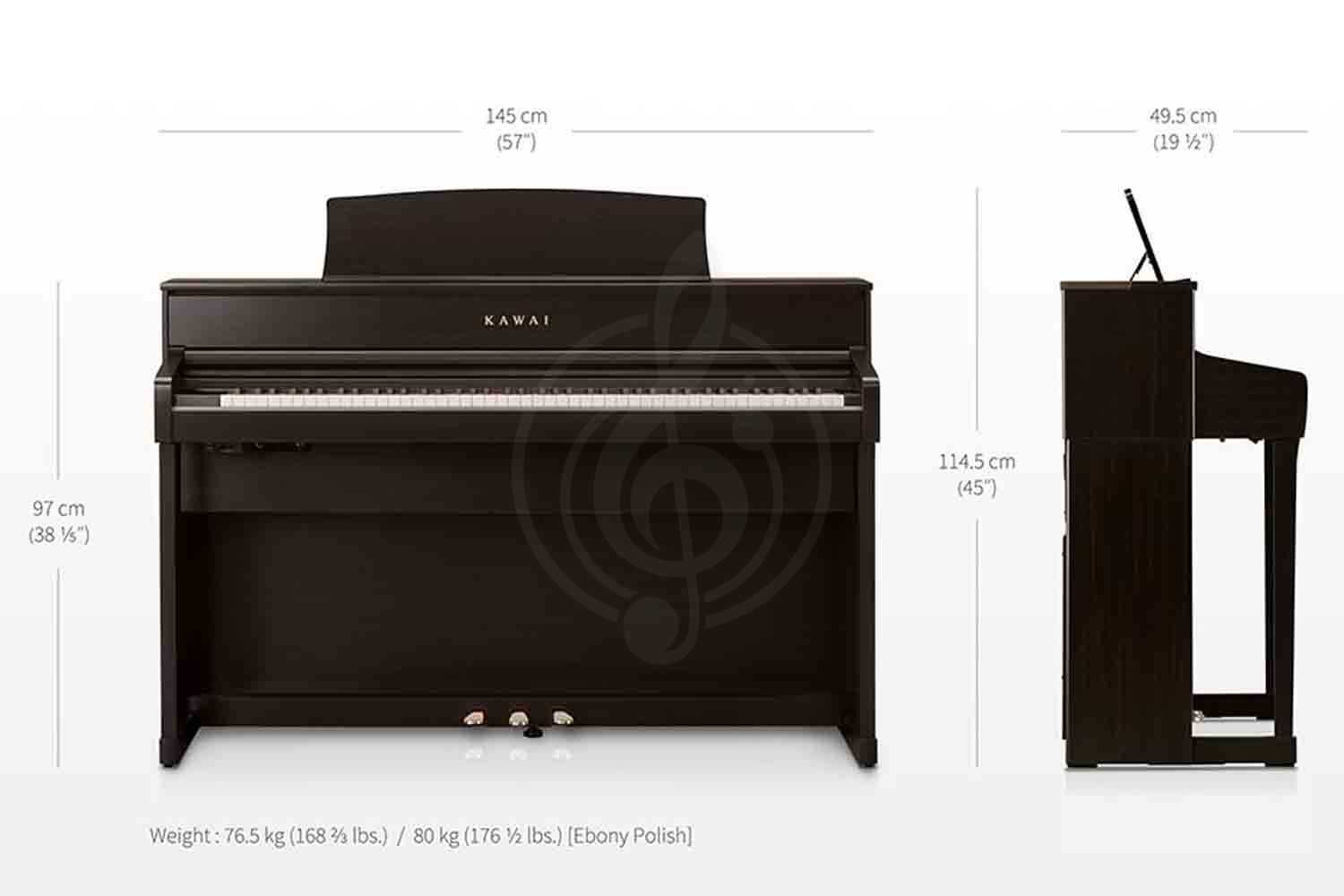 Цифровое пианино KAWAI CA701 R - Цифровое пианино, 88 клавиш, KAWAI CA701 R в магазине DominantaMusic - фото 2
