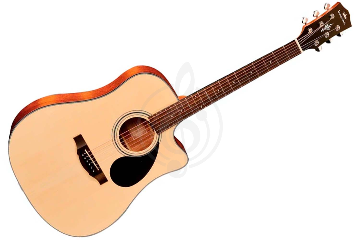Трансакустическая гитара KEPMA EDCE K10 Natural Matt трансакустическая гитара, цвет натуральный, в комплекте 3м кабель, KEPMA EDCE K10 Natural Matt в магазине DominantaMusic - фото 1