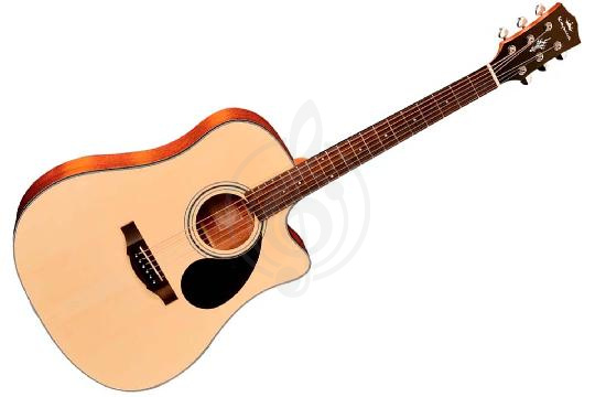 Изображение KEPMA EDCE K10 Natural Matt трансакустическая гитара, цвет натуральный, в комплекте 3м кабель