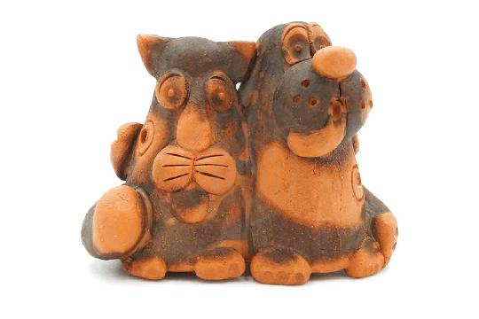 Изображение Керамика Щипановых SP02 - Свистулька парная Кот и Пес