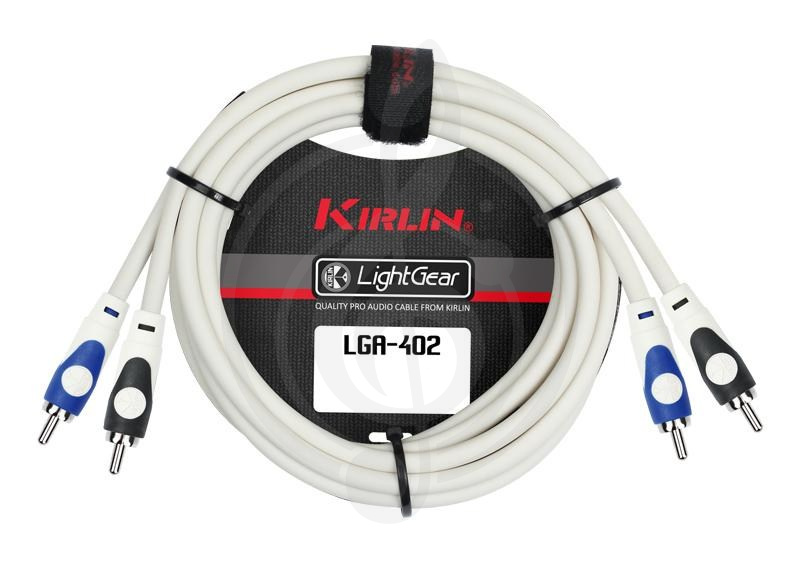 Межблочный кабель Y-межблочный кабель Kirlin Kirlin LGA-402 1M WH - кабель соединительный 1 метр, разъемы тюльпан, белый LGA-402 1M WH - фото 1