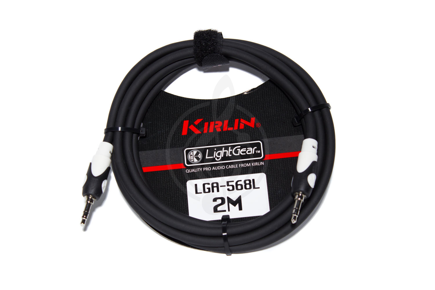 Межблочный кабель Y-межблочный кабель Kirlin Kirlin LGA-568L-2M/BK 24AWG - кабель соединительный 2 метра, разъемы Mini Jack 3.5мм, белый LGA-568L-2M/BK - фото 1