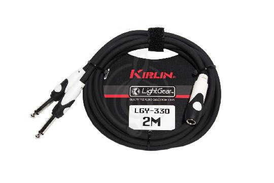Y-кабель Y-межблочный кабель Kirlin Kirlin LGY-330 2M BK - кабель соединительный 1/4&quot; Jack f - 2x 1/4&quot; Jack m, черный LGY-330 2M BK - фото 1