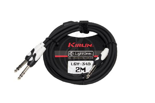 Y-кабель Y-межблочный кабель Kirlin Kirlin LGY-340 2M BK - кабель соединительный 1/4&quot; Jack m TRS - 2x 1/4&quot; Jack m TRS, черный LGY-340 2M BK - фото 1