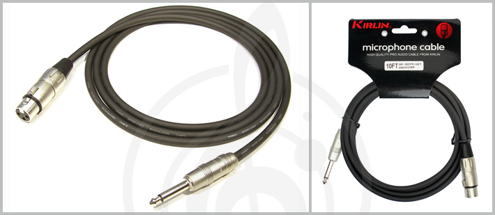 XLR-Jack микрофонный кабель Kirlin MP-482-3 Кабель микр XLR-F<=>Jack mono, Kirlin MP-482-3 в магазине DominantaMusic - фото 1
