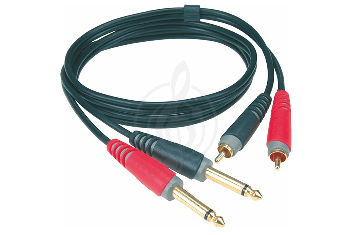 Спикерный кабель Klotz AT-CJ0200 Кабель акустический 2х6,35мм-2хRCA, 2м, Klotz AT-CJ0200 в магазине DominantaMusic - фото 1