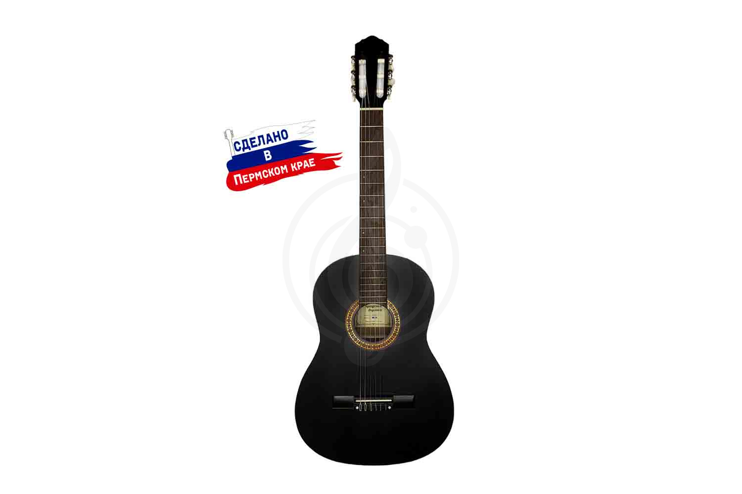 Классическая гитара 4/4 Кунгурская Акустика K-Black - Гитара классическая, черная,  K-Black в магазине DominantaMusic - фото 7