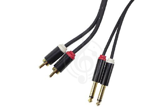 Межблочный кабель KUPFERN KFAC05 5M - Шнур аудио 5 м, 2хJack 1/4 <=> 2xRCA (папа), KUPFERN KFAC05 5M в магазине DominantaMusic - фото 1