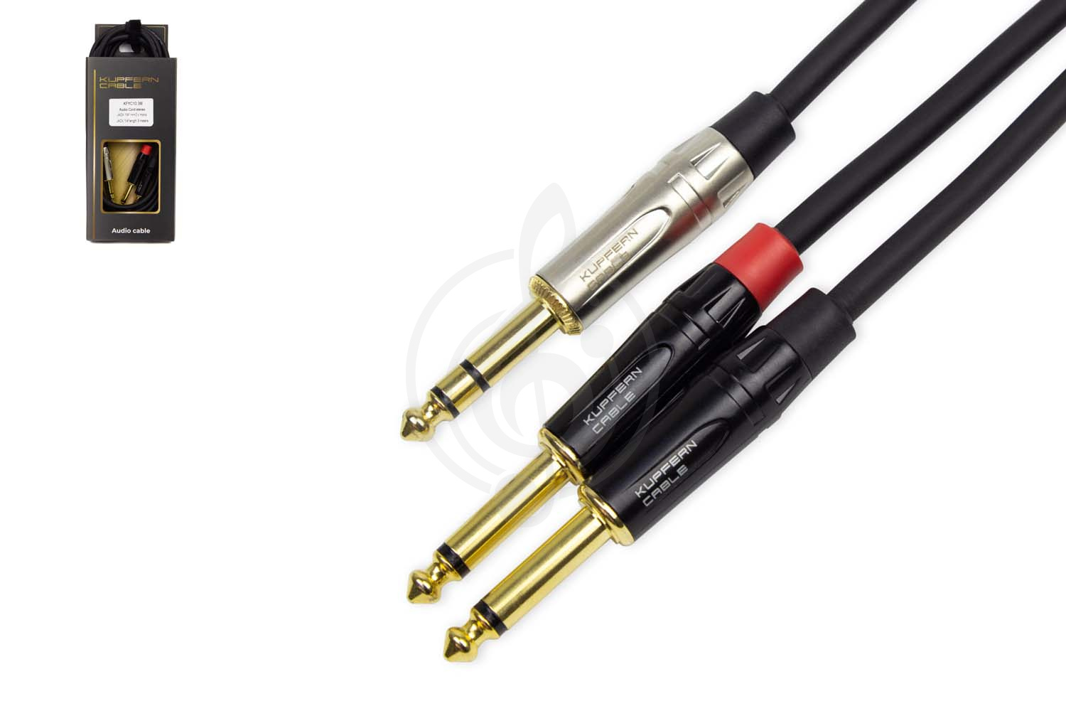 Y-кабель Y-межблочный кабель KUPFERN KUPFERN KFYC10 3M - Шнур аудио stereo Jack 1/4 - 2 х mono Jack 1/4 KFYC103M - фото 1