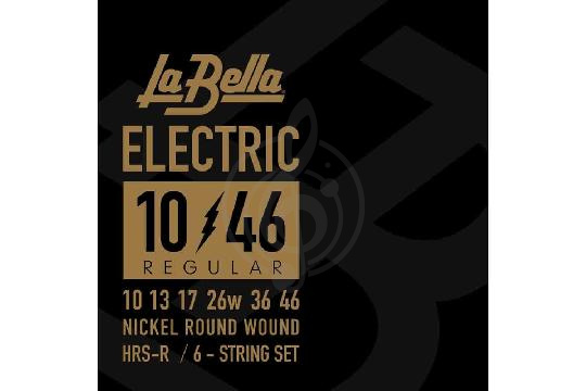 Изображение La Bella HRS-R Hard Rockin Steel Regular - Комплект струн для электро-гитары,10-46