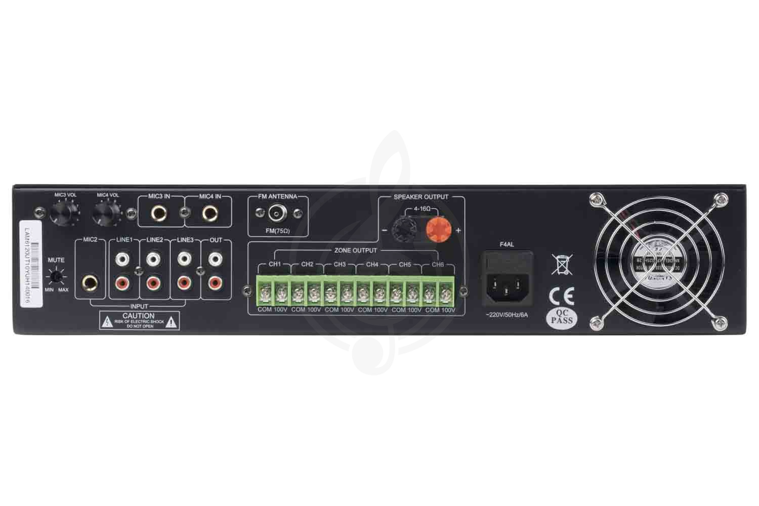 Радиоузел LAM6120UT Усилитель мощности трансляционный, 120Вт, LAudio, LAudio LAM6120UT в магазине DominantaMusic - фото 7