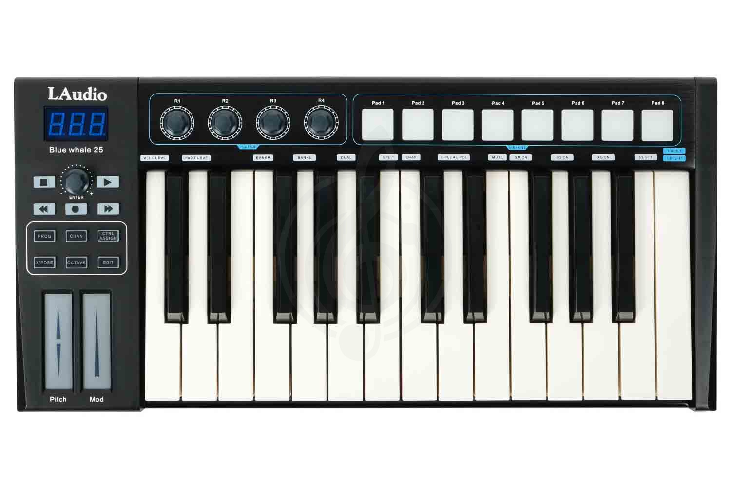 MIDI-контроллер LAudio BLUE-WHALE25 - MIDI-контроллер, 25 клавиш, LAudio BLUE-WHALE25 в магазине Доминанта мьюзик - фото 6