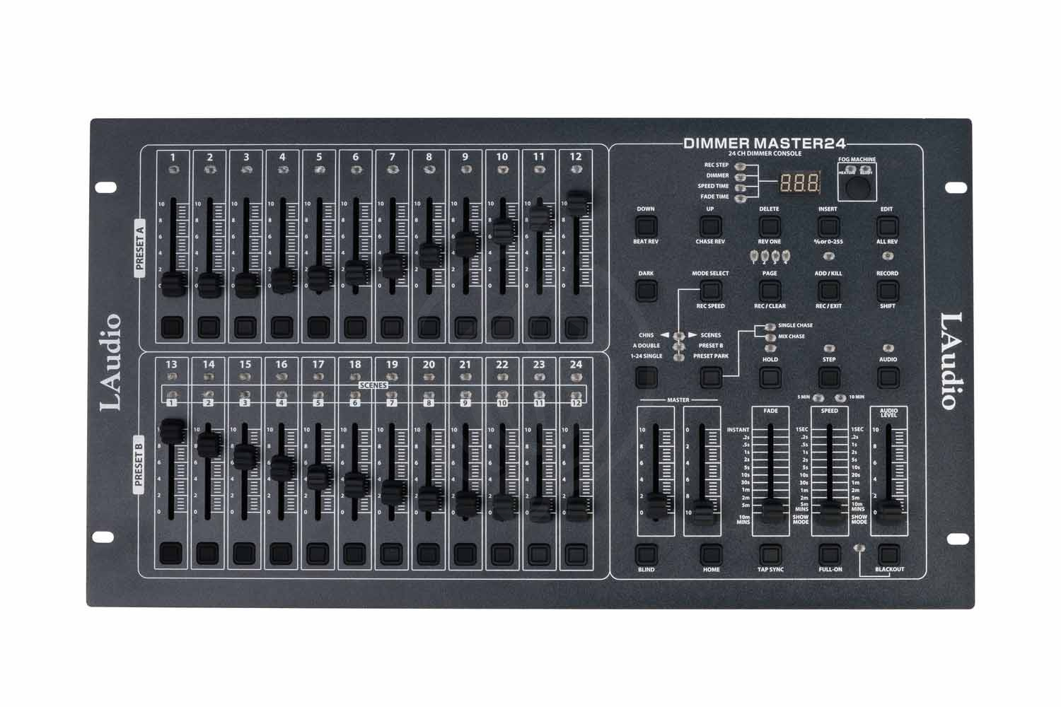 Пульт и контроллер DMX LAudio Dimmer-Master-24 - DMX/MIDI Контроллер, LAudio Dimmer-Master-24 в магазине Доминанта мьюзик - фото 5