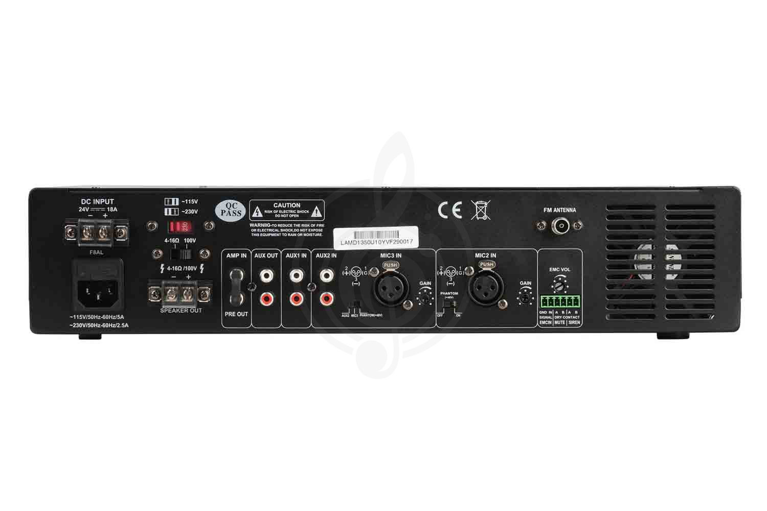 Радиоузел LAudio LAMD1350U - Микшер усилитель мощности трансляционный, 350Вт, LAudio LAMD1350U в магазине DominantaMusic - фото 3