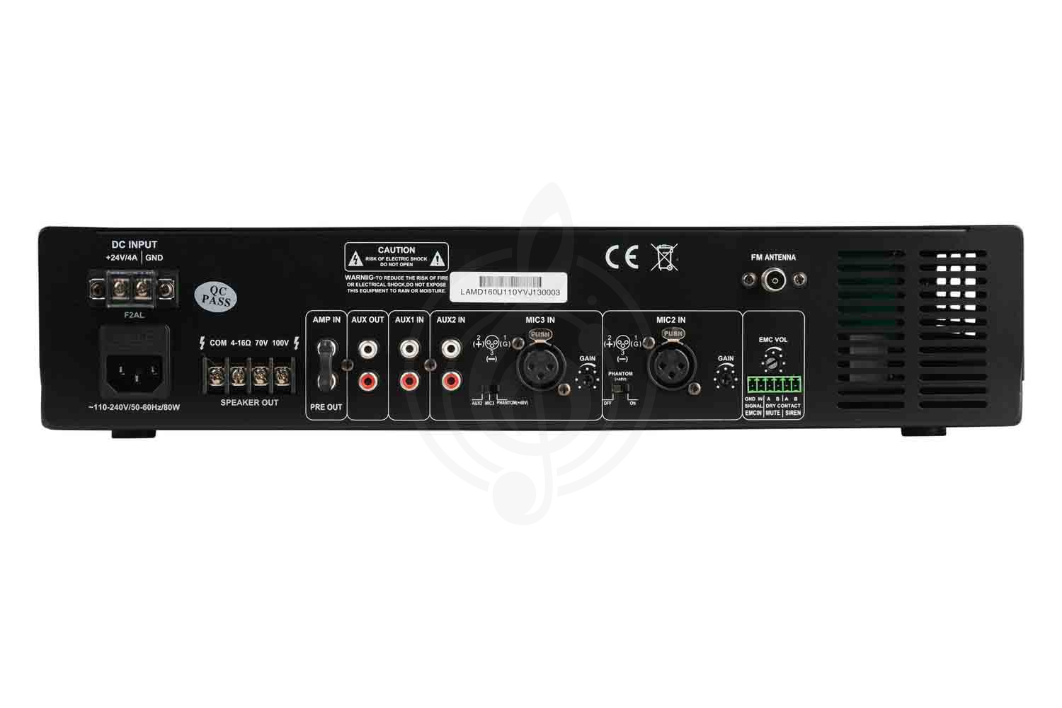 Радиоузел LAudio LAMD160U - Микшер усилитель мощности трансляционный, LAudio LAMD160U в магазине DominantaMusic - фото 3