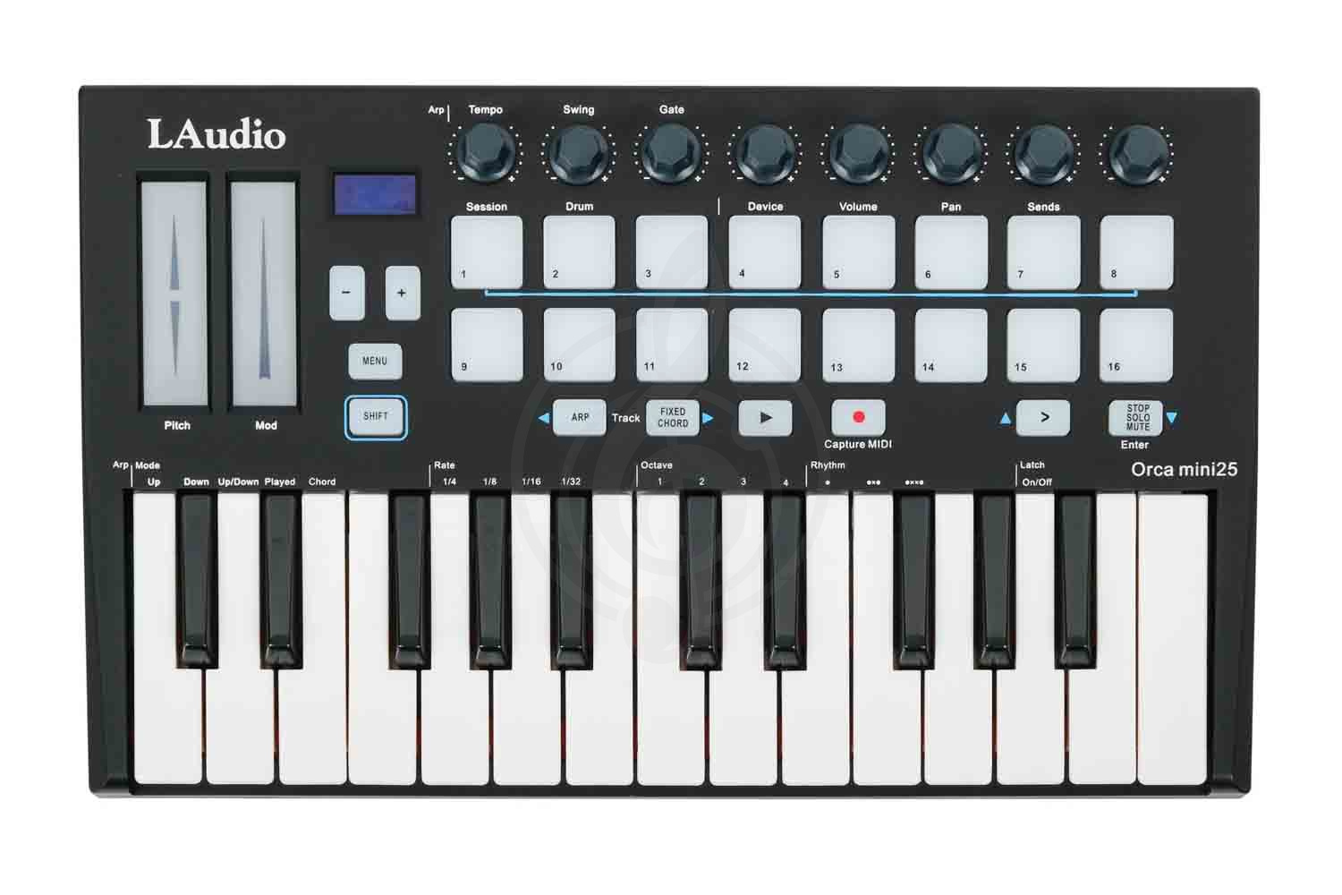 MIDI-контроллер LAudio ORCA-MINI25 - MIDI-контроллер, 25 клавиш, LAudio ORCA-MINI25 в магазине Доминанта мьюзик - фото 7