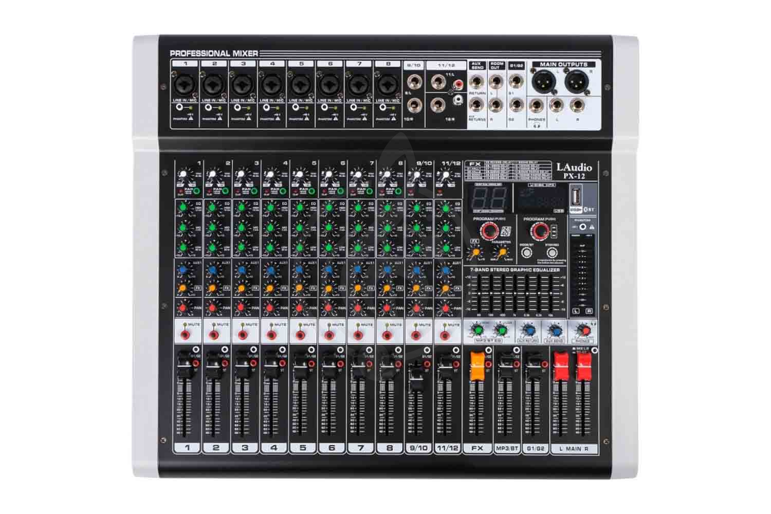 Аналоговый микшер LAudio PX-12 - Микшерный пульт, 12 каналов, LAudio PX-12 в магазине Доминанта мьюзик - фото 1