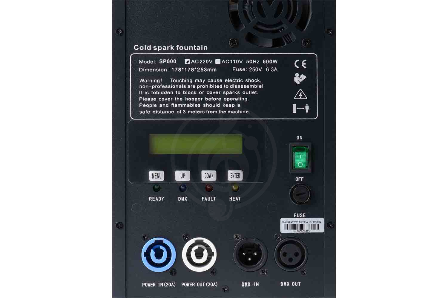  LAudio WS-SP400W Генератор холодных искр, 400Вт, LAudio WS-SP400W в магазине Доминанта мьюзик - фото 6