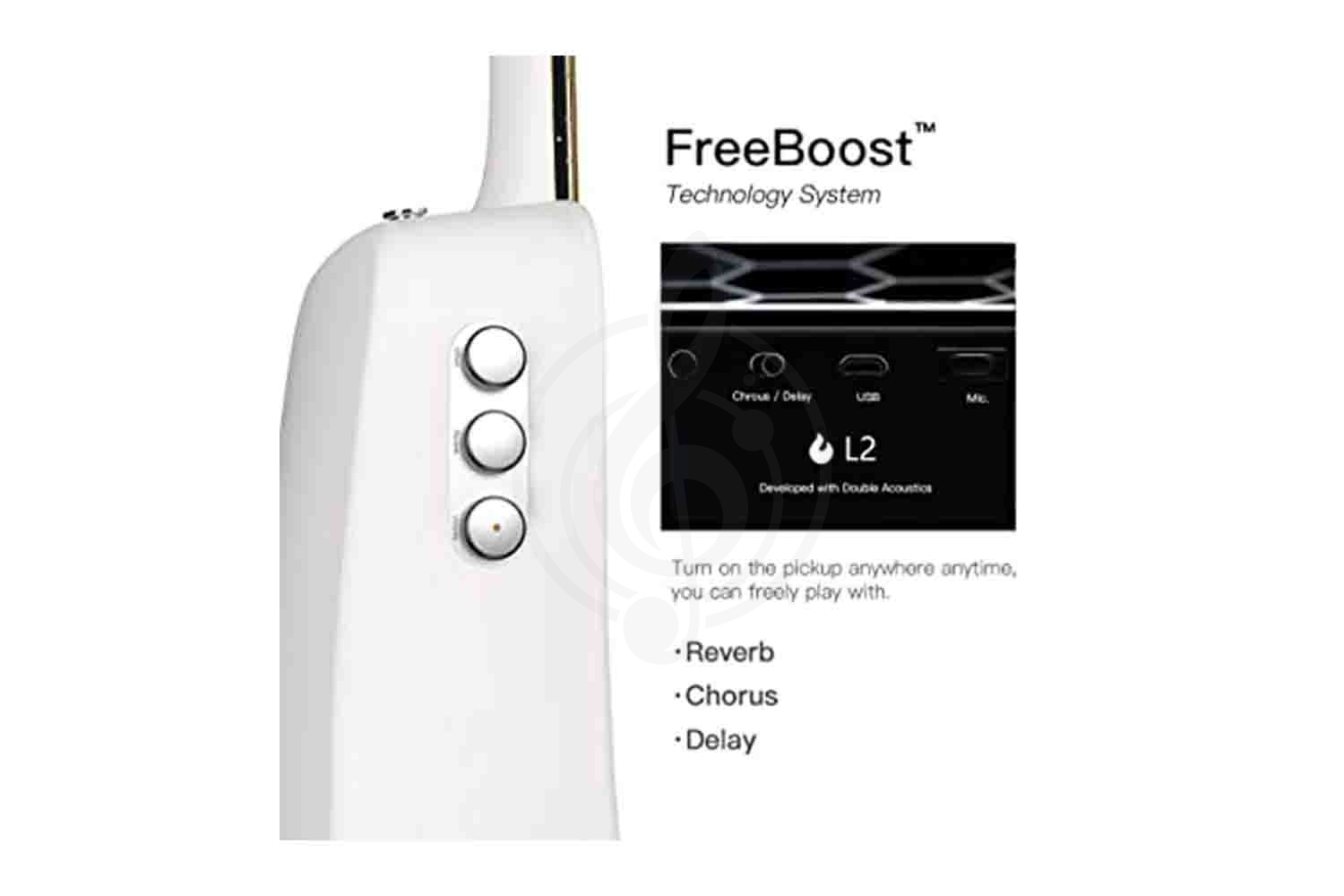 Трансакустическая гитара Lava ME 2 Freeboost White - Трансакустическая гитара, Lava ME 2 Freeboost White в магазине DominantaMusic - фото 3