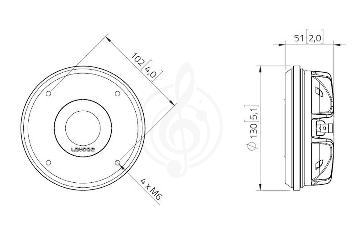  Lavoce DN14.300T-16 - Драйвер ВЧ компрессионный, Lavoce DN14.300T-16 в магазине Доминанта мьюзик - фото 3