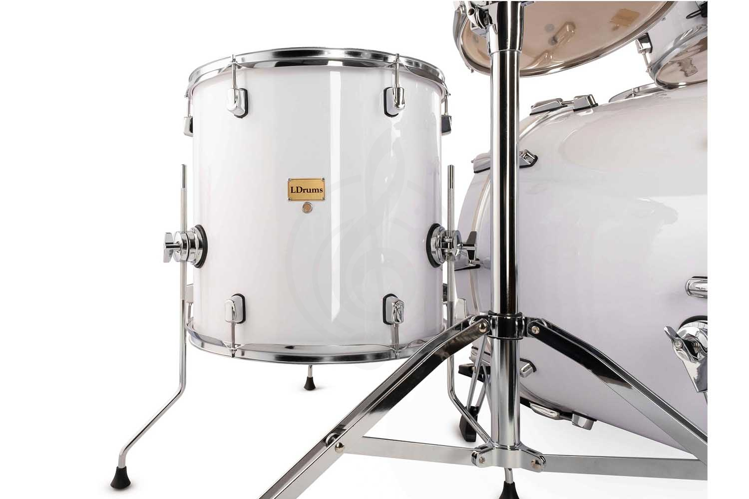 Комплект ударной установки LDrums 5001011 - Барабанная установка, белая,  5001011 в магазине DominantaMusic - фото 2