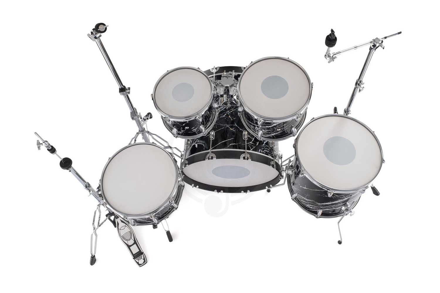 Комплект ударной установки LDrums LD-2220-64-04 - Барабанная установка, черный мрамор ,  LD-2220-64-04 в магазине DominantaMusic - фото 