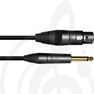 XLR-Jack микрофонный кабель LEEM MHI-5 5M - Шнур микрофонный XLR мама -  Jack 1/4 mono папа, Leem MHI-5 5M в магазине DominantaMusic - фото 1